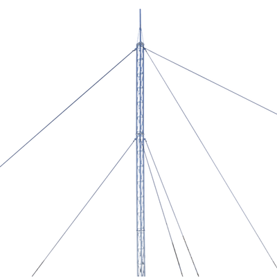 Kit de Torre Arriostrada de Techo de 24 m con Tramo STZ30G Galvanizada por Inmersión en Caliente (No incluye retenida). | KTZ-30G-024P
