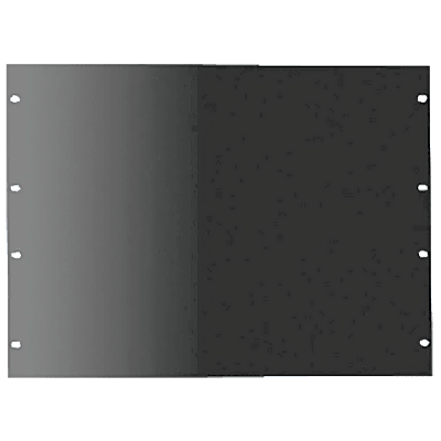 Panel de Rack 19 Pulgadas 2 UR / Tapa Ciega / Acero Dulce / Negro RAL 9005 / 2.66 mm Espesor / Para Gabinetes y Racks Abiertos | P19RPP2UB