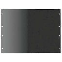 Panel de Rack 19 Pulgadas 2 UR / Tapa Ciega / Acero Dulce / Negro RAL 9005 / 2.66 mm Espesor / Para Gabinetes y Racks Abiertos | P19RPP2UB