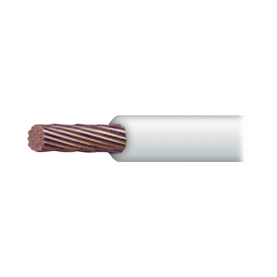 Cable Eléctrico 8 awg  color blanco,Conductor de cobre suave cableado. Aislamiento de PVC, autoextinguible. BOBINA 100 MTS | SLY-296-WHT/100