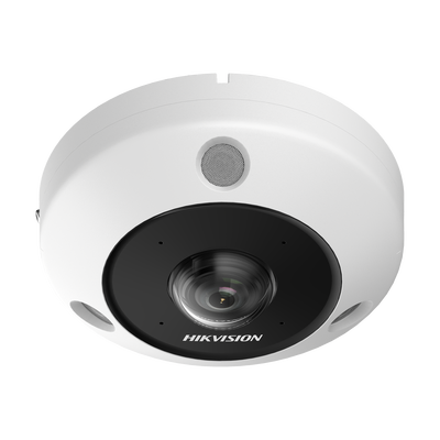 Fisheye IP 12 Megapixel / 180° - 360° / Dewarping / Lente Inmervision / Heat Map / HEOP 2.0 / Conteo de Personas / IP67 / IK10 / 15 mts IR / Entrada y Salida de Audio y Alarma / Múltiples Vistas / Micrófono Integrado | DS-2CD63C5G1-IVS