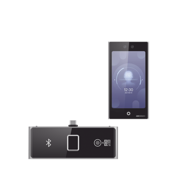 Terminal Facial Min Moe WiFi con pantalla de 7" y Lector de Huellas, Códigos QR y Bluetooth /  Exterior IP65 / 10,000 rostros y 50,000 tarjetas / Soporta módulo lector de Huella, QR y Bluetooth / HIK-IA | DS-K1T673DWX/K