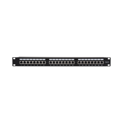 Panel de Parcheo de Impacto (110) Blindado (STP) de 24 Puertos Cat6, 19 Pulgadas | LP-PP-630