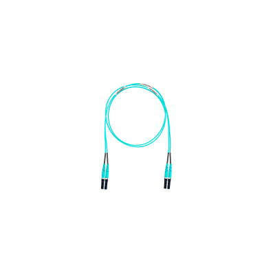 Jumper de Fibra Optica Multimodo 50/125 OM4, LC-LC Duplex, OFNR (Riser), Color Aqua, 30 Metros (98.43 Pies) | FZ2ERLNLNSNM030