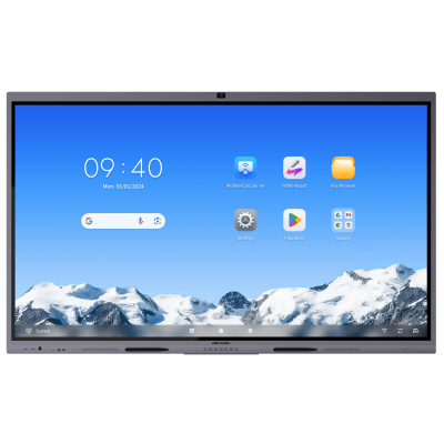 Pantalla Interactiva Touch de 65" Android 14 / Asistentes IA / Google Suite Preinstalado con Certificación EDLA / Cámara Web 8 MP / Resolución 4K / Bocinas Integradas / Entradas HDMI y VGA / Incluye 2 Lápices para Escribir | DS-D5C65RB/B2L(EDLA)