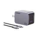 Cargador de 65W serie Nexode Pro | 3 Puertos de Carga Rápida | 2 USB-C | 1 USB-A | Tecnología GaNInfinity | PD3.1 de 65W / QC4.0 | Tecnología de Protección Térmica | Optimiza la Carga | Caja de Aluminio | Incluye Cable U | 25870