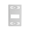 Placa de Pared Modular MAX, de 3 Salidas, Color Blanco, Versión Bulk (Sin Empaque Individual) | MX-FP-S-03-02B