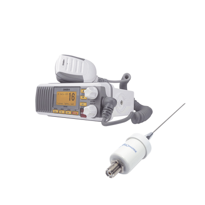 Kit de radio UM385 | mas antena marina de fibra de vidrio TX-1600-SYS | UM385/KIT1600