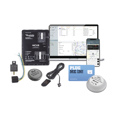 Kit de Localizador 4G LTE / Incluye MICROSIM30M2M +  datos por 1 mes + 1 EPCOMGPSMENSUAL + 12RELAY + Botón SOS + BLUEPUCKRHT | HCV5KITTEMP
