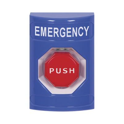 Botón de Emergencia, Texto en Español, Policarbonato Súper Resistente, Momentaneo | SS2405EM-EN