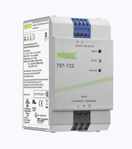 SSMELE Fuente de Alimentación / 24V DC / 5A / 120W / PFC Activo / Montaje Carril DIN / IP20 / Conectores CAGE CLAMP® 4 mm² Mod:787-722.