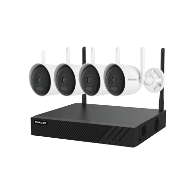 Kit IP Inalámbrico 1080p / NVR 4 Canales / 4 Cámaras Bala para Exterior / 1 HDD de 1 TB / Modo Repetidor | NK842WBH