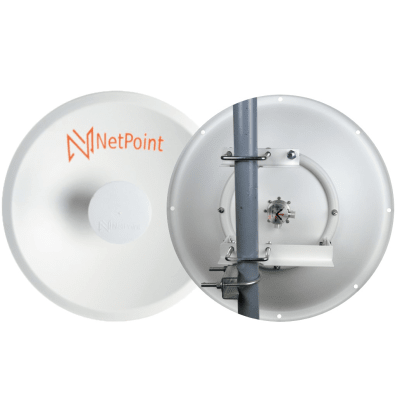Doble Antena Direccional de alto rendimiento / diámetro  de 39.6 cm / 4.9-7.2 GHz / Ganancia 27 dBi / SLANT de 45 ° y 90 °  / Conector N-Hembra / Montaje, jumpers y radomo incluidos. | NPPROUW
