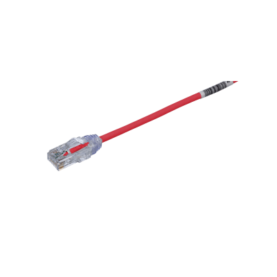 Cable de Parcheo TX6, UTP Cat6, Diámetro Reducido (28AWG), Color Rojo, 7.62 Metros (25 Pies) | UTP28SP25RD