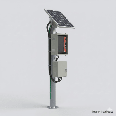 Kit Solar Witek de 28 W con 5 Puertos PoE 802.3 af y PoE Pasivo 24 V para alimentar Camaras IP y un Enlace Punto a Punto en 24 Vcc | WI5POE28V2