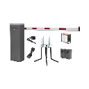 Kit COMPLETO Barrera Derecha XBS Con Corona LED / Brazo de 5.5 Metros / Incluye Sensor de Masa, Transformador, Lazo Magnético, Ancla, Fotoceldas y 2 Controles Inalámbricos | KIT-XBS-3R