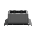 Caja de Conexión Doble, Para Uso con Canaleta de Piso AFR4BCBL6, Material PVC Rígido, Color Negro | AFR4JB2SBL