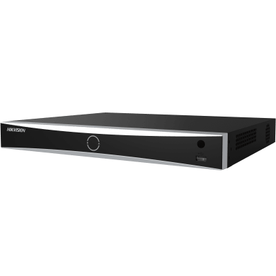 [AcuSeek] NVR 12 Megapixel (4K) / 32 canales IP / 16 Puertos PoE+ / Recocimiento Facial / AcuSense (Evita Falsas Alarmas) / 2 Bahías de Disco Duro / HDMI en 4K / Alarmas I/O / 300 Metros PoE Modo Extendido | DS-7632NXI-K2/16P/VPRO