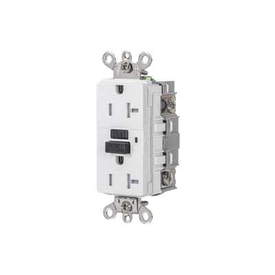 Contacto GFCI 20 A 125 V / Resistente a Intemperie / A prueba de manipulaciones / Color Blanco (Nema 5-20R) / Grado Industrial. | HUB-GFS-G5362-W