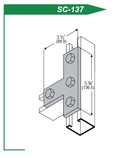 SSMART PLACA DE CONEXIÓN PLANA DE ACERO GALVANIZADO  MOD.SC137
