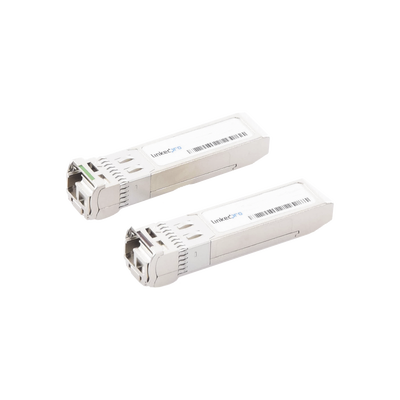 Transceptores Ópticos Bidireccionales SFP+ (Mini-Gbic) / Monomodo 1270 & 1330 nm / 10 Gbps / 10GBASE-BX / Conector LC/UPC Simplex / DDM / Hasta 3 km / 2 Piezas | LP-SFP-BD-10G-3