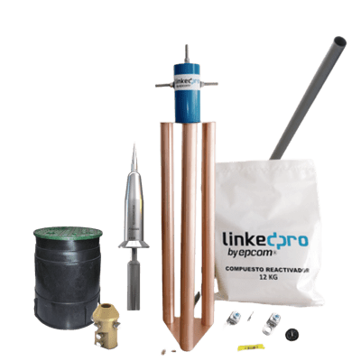 Kit Pararrayo PDC  Dat Controler Plus , Avance de Cebado:45 µs. Diámetro de Protección Máx: 130 m. Incluye Electrodo y Accesorios p/Torre. | AT-1545-KIT