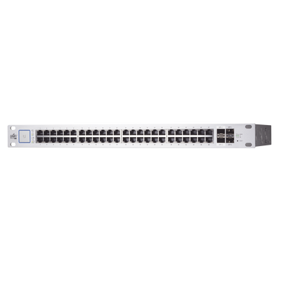 UniFi Switch PoE+/ Pasivo 24V, Administrable de 48 puertos 10/100/1000 Mbps, 2 puertos SFP Gigabit , 2 puertos SFP+ 10 G, 500W | US-48-500W