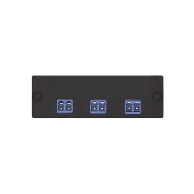 Placa Acopladora de Fibra Óptica FAP, Con 3 Conectores LC Duplex (6 Fibras), Para Fibra Monomodo OS1/OS2, Color Azul | FAP3WBUDLCZ