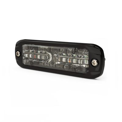 Luz Auxiliar de 18 LEDS, Tricolor Rojo/Azul/Blanco, Lente transparente, Bisel Negro | CD3802RBWSB