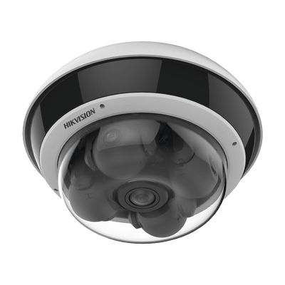 PanoVu Series / Vista Panorámica 360º / 4 Lentes Mot. 2.8 a 8 mm (5 Megapixel por Lente) + 1 Vista Fisheye (2 Megapixel) / 22 Megapixel en Total / DARKFIGHTER / ACUSENSE / Exterior IP67 / IK10 / NEMA 4X / PoE+ / 30 mts IR / Micro SD | DS-2CD6D55G2-IZHS