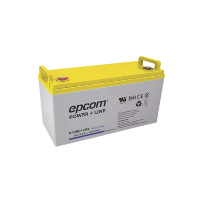Batería de GEL / Ciclo profundo  / 12 V @ 120 Ah / Ciclo profundo / Uso en Aplicaciones Fotovoltaicas y de Respaldo | G120D12V2