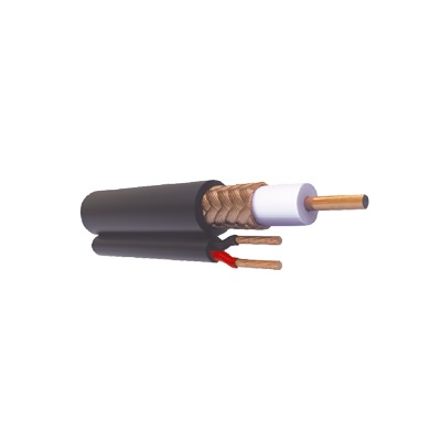 Bobina de 305 Metros (1000 Pies) de Cable RG59 Siamés, Malla de Cobre y Aluminio, CCA, Hecho en México, Optimizado para HD, Para Uso en Intemperie. | RG-59-V-CCA/1000