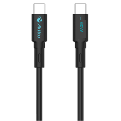 Cable de Carga USB-C a C / Magnético / Fast-Charging / Potencia 60W / Velocidad Transferencia 480 Mbps / Material Silicona No Tóxica / Conector Aluminio Anodizado | AKPAC6SM60W