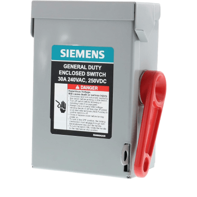 Interruptor de Seguridad GNF321A, 240Vca, 3 polos, 30 Amp, sin portafusibles, Nema 1. | GNF321A