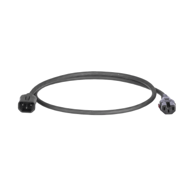 Cable de Alimentación Eléctrica Con Bloqueo Doble de Seguridad, de IEC C14 a IEC C13, 4 ft. de Largo, Color Negro, Paquete de 10 Piezas | PLD04BL