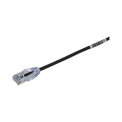 Cable de Parcheo TX6, UTP Cat6, Diámetro Reducido (28AWG), Color Negro, 6.1 Metros (20 Pies) | UTP28SP20BL