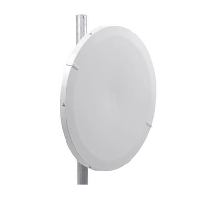 Antena Direccional de Alto Rendimiento/ Parábola profunda para mayor aislamiento al ruido / 29 dBi / 4.9 - 6.4 GHz / Conector de guía de onda para radios B5x y C5x / Fácil Montaje y Soporte de acero inoxidable / Radomo Incluido | JRC29DMCB5X