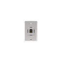 Placa de Pared Telefónica, Salida de 1 Puerto Keystone, Con Jack Cat5e Estilo TP, de Acero Inoxidable | KWPK5E