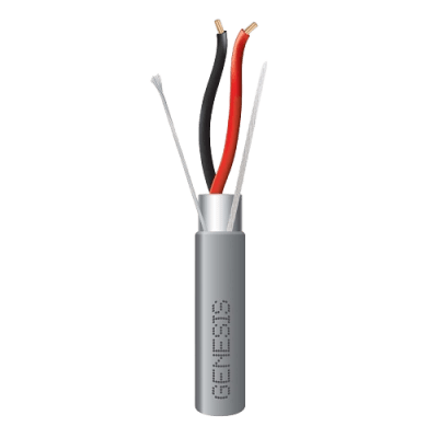 Carrete de 152 Metros (500 Pies) / Cable 2 x 18 AWG / Color Gris / Blindado / Riser / Aplicaciones de Audio Control de Acceso y Automatización | 2214-5009
