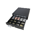 Cajón para Efectivo / Serie MK / Push Open / Insertos Ajustables Billetes y Monedas / Cubierta de Acero / Operación Manual | MK410