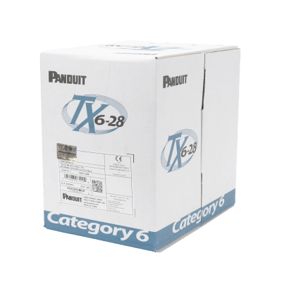 Bobina de Cable UTP 305 Metros (1000 Pies) de Cobre TX6-28Æ, Gris, Categoría 6, Diámetro Reducido (28 AWG), CM/LSZH, de 4 Pares | PUD6C2804IG-CE