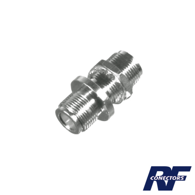 Adaptador Doble N Hembra para Chasis de Montaje Frontal en Doble D Plano y Cuerpo Plateado. | RFN-1023