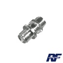 Adaptador Doble N Hembra para Chasis de Montaje Frontal en Doble D Plano y Cuerpo Plateado. | RFN-1023