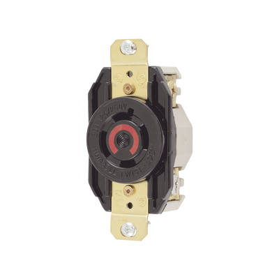Receptáculo con Bloqueo de Media Vuelta Industrial 20 A 125/250 V CA / 3 Polos 4 Hilos / Nema L14-20R. | HUB-HBL-2410