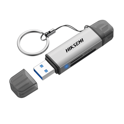 Lector de Tarjetas 2 en 1 / Conector Dual USB-A  y USB-C / Soporta SD y Micro SD | HS-HUB-CR01