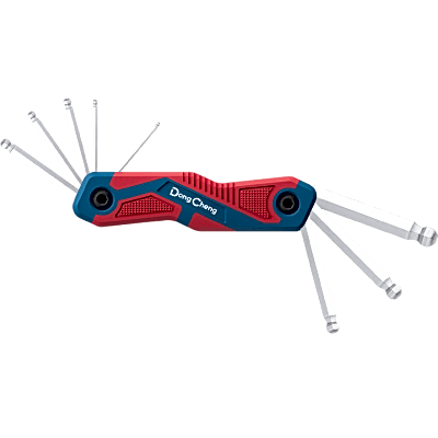 Juego de 8 Llaves Hexagonales Milimétricas con cabeza Redonda y porta llaves  tipo navaja. | D092903