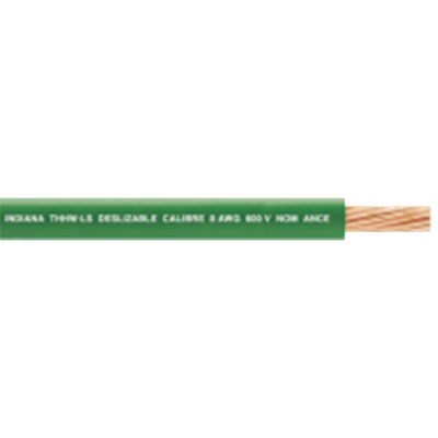 Cable Eléctrico 10 AWG Color Verde, Conductor de Cobre Suave Cableado. Aislamiento de PVC, Auto-Extinguible. Bobina de 100 Metros (328.08 Pies) | SLY-304-GRN/100