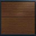 Puerta de Garage de Alta Calidad / Linea Central / Imitacion madera / oscura / 16x8 pies / AISLADA / Estilo Americana. | APDOOR-168B