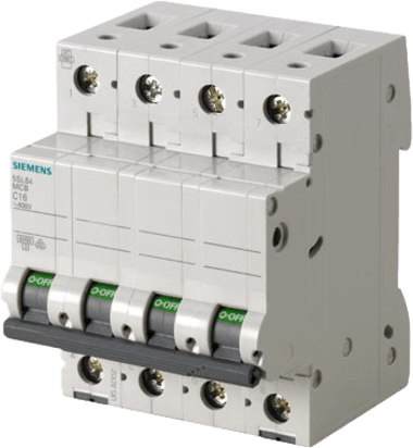 Interruptor Riel Dinn Tipo 5SL6, 4 polos, 16 amp | 5SL64167CC