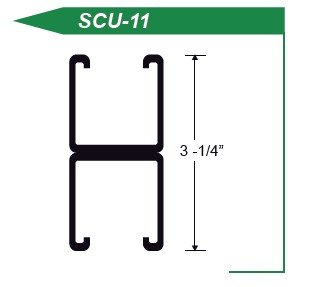 SSMELE DOBLE CANAL GALV CAL 12. 3 1/4"ALTO X 1 5/8" ANCHO  ESPESOR 2.7 MM MOD: SCU-11 Mca: CLEVIS